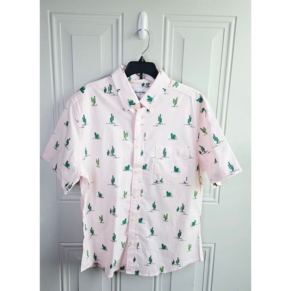 Goodfellow & Co Other - Goodfellow & CO Northrop Slim Fit Button UP Short Sleeve Size Medium Pink Cactus